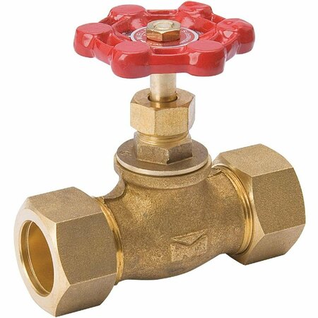 PROLINE 3/4 In. C X 3/4 In. C Low Lead Cast Brass Stop Valve 105-514NL